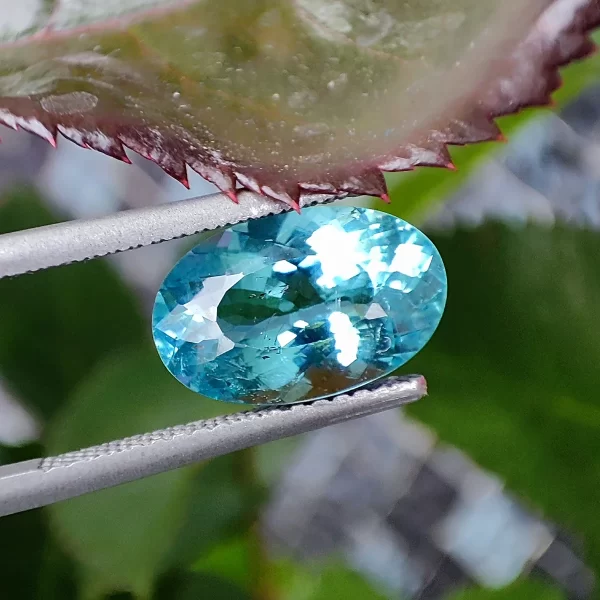 Tourmaline Indicolite - Taille Ovale Facette (5.44 ct)