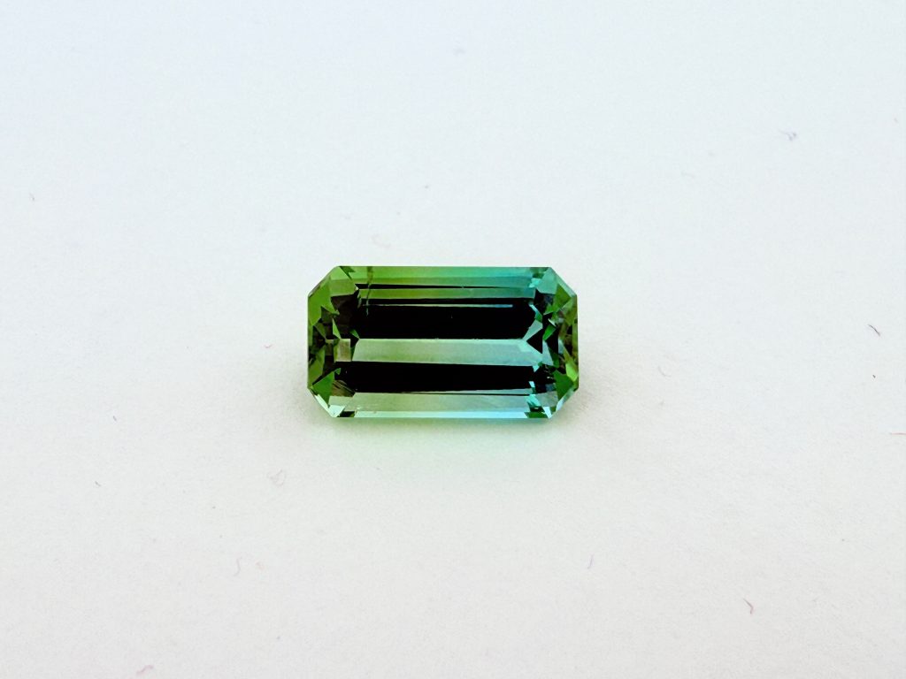 Tourmaline verte bleu bicolore  (3,92ct)